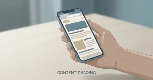 A smartphone displaying a generic browser window