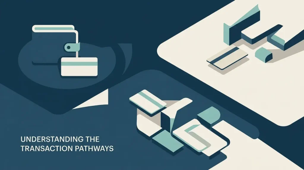 An account balance linked to separate funding and payout paths